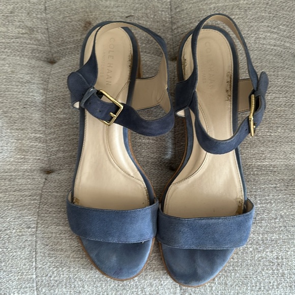 •worn•Blue Sandals Heels Cole Haan - Picture 5 of 10